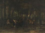 Gustave Courbet Spring Rut The Battle of the Stags oil